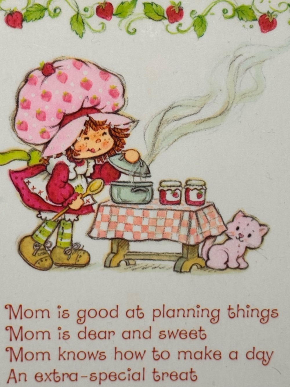 1981 Strawberry Shortcake "Mom Is" Mother's Day Plaque Wall Hanging Gift 6x8 In - Picture 2 of 4